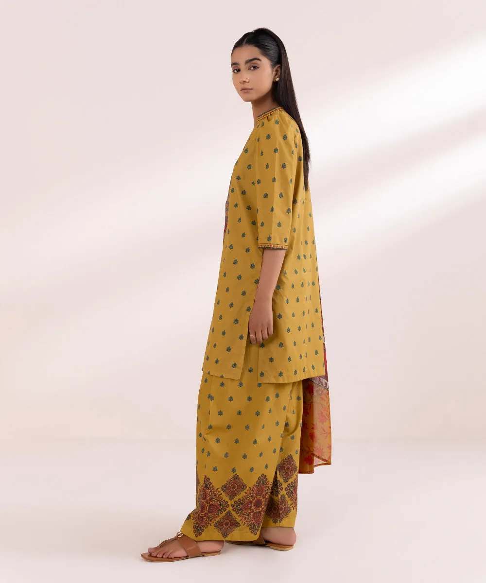 3 Piece - Printed Lawn Suit-00U2Ddy24V45