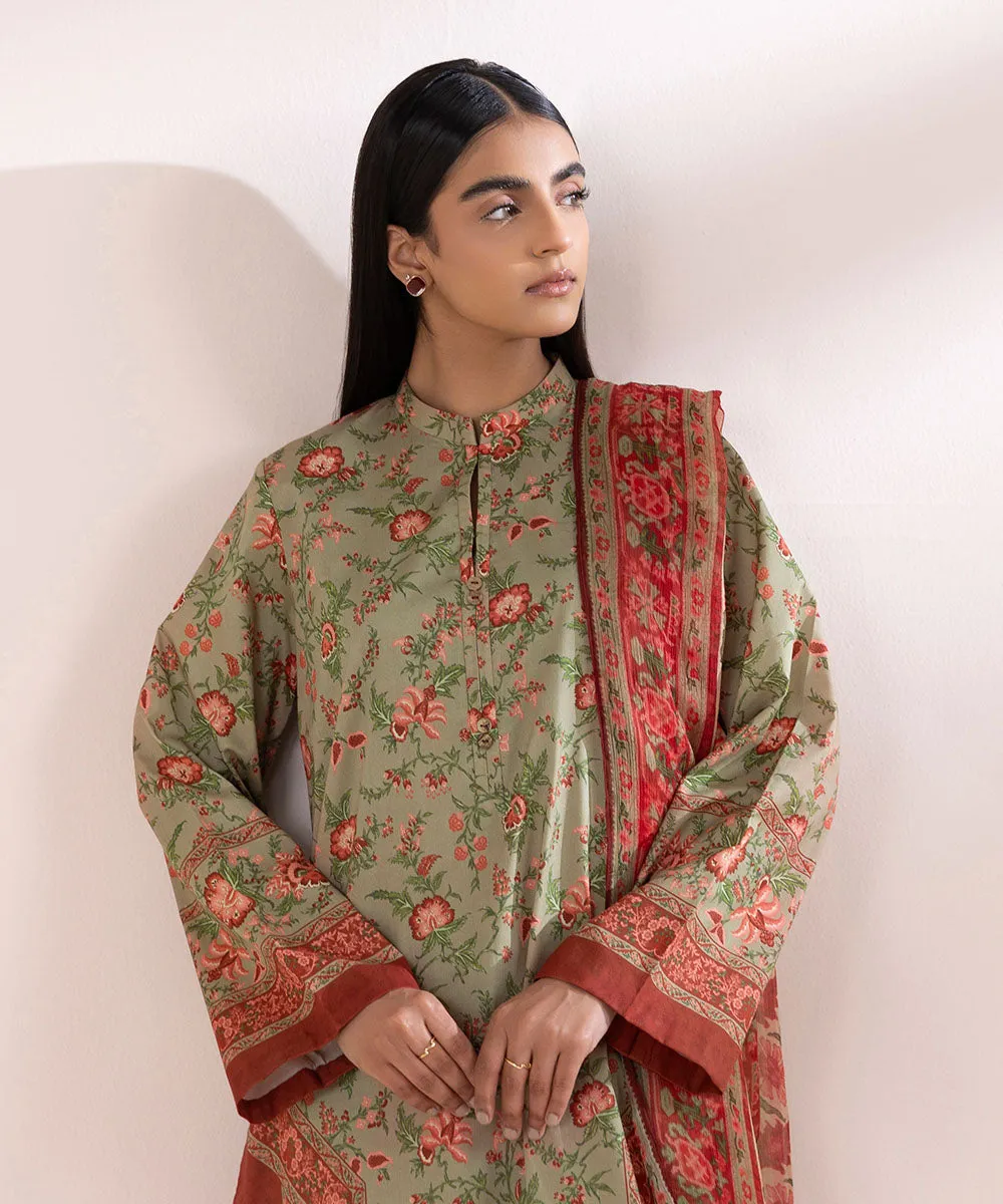 3 Piece - Printed Lawn Suit-00U3Pdy24V47