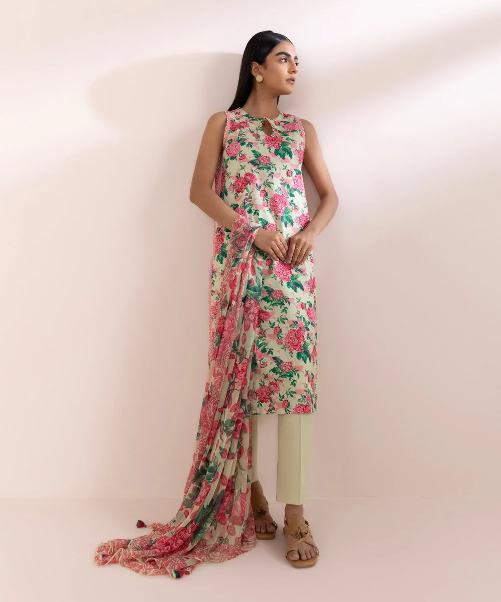 3 Piece - Printed Lawn Suit-0U3Pdy24V445