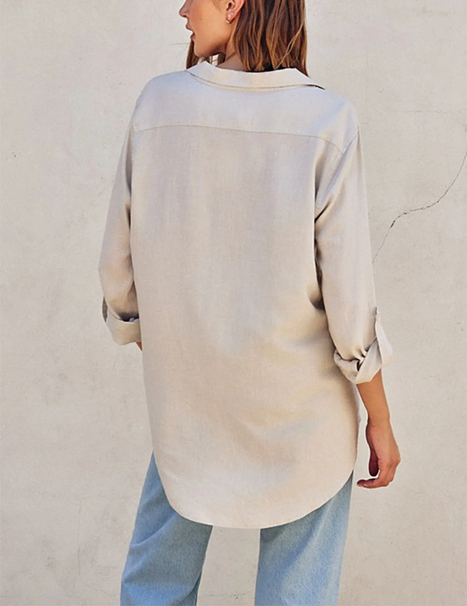 Althea Oversized Linen Button-Up Shirt