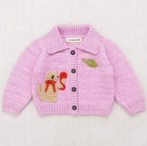 Baby Meadow Motley Cardigan in Pink Lilac by Misha & Puff