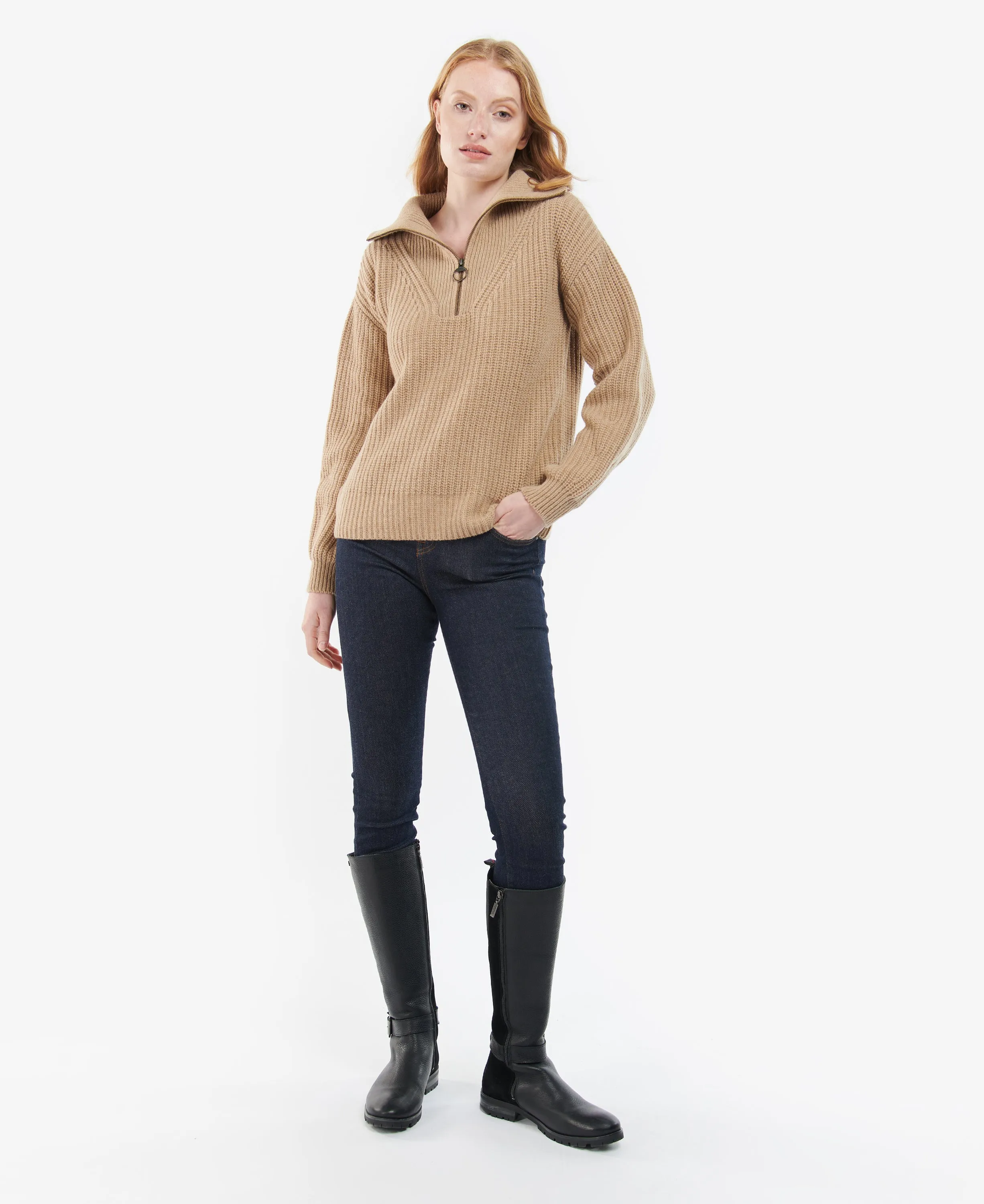 Barbour Stavia 1/2 Zip Knit Jumper