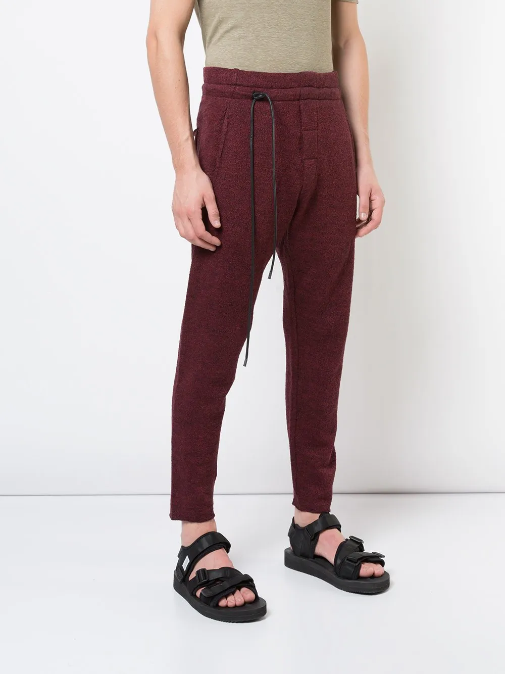 Bordeaux Linen Cotton Knit Lounge Pants