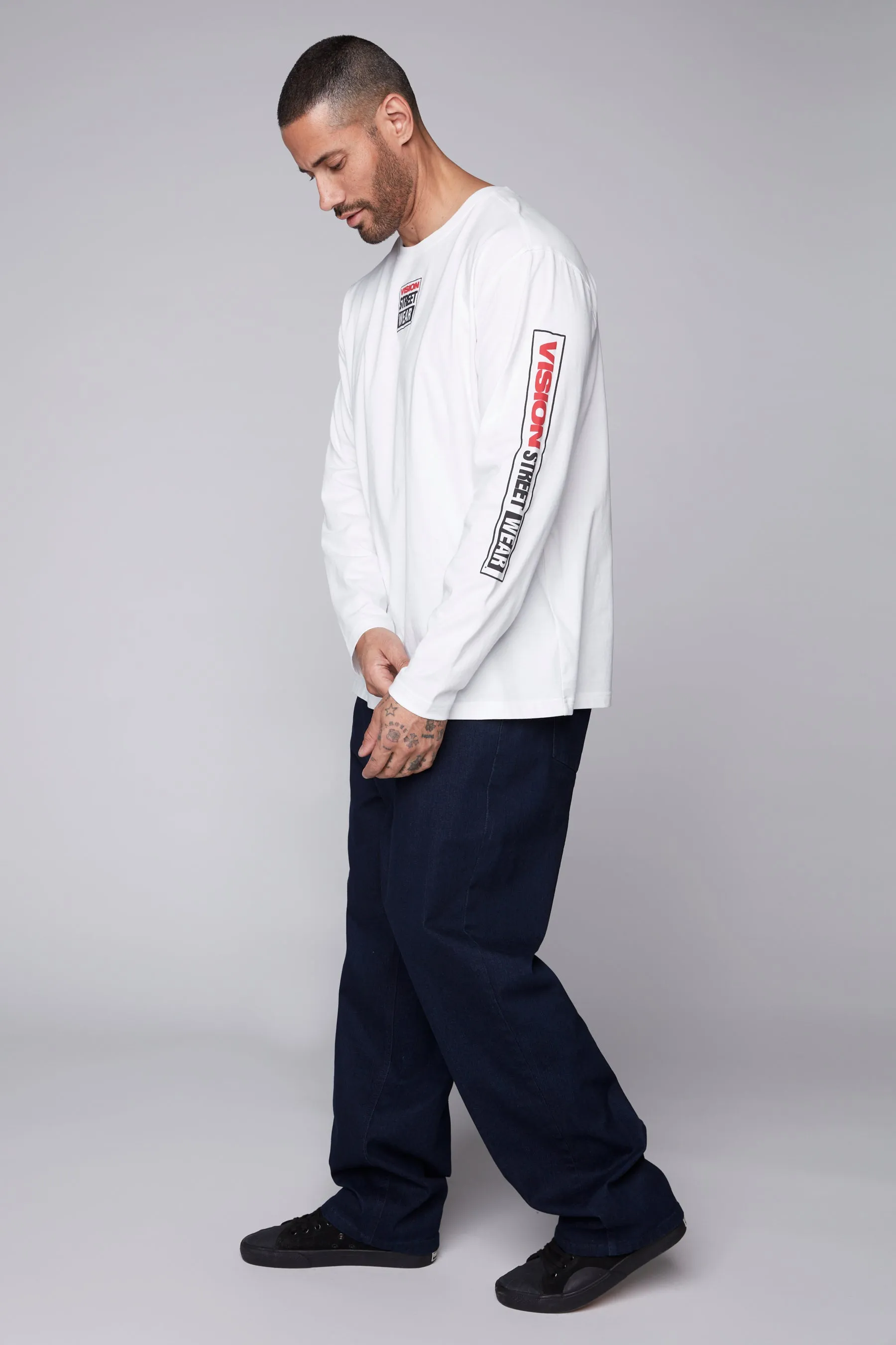 BOYCHIK - 5 Pocket Loose Fit Pant - Blue Black Denim