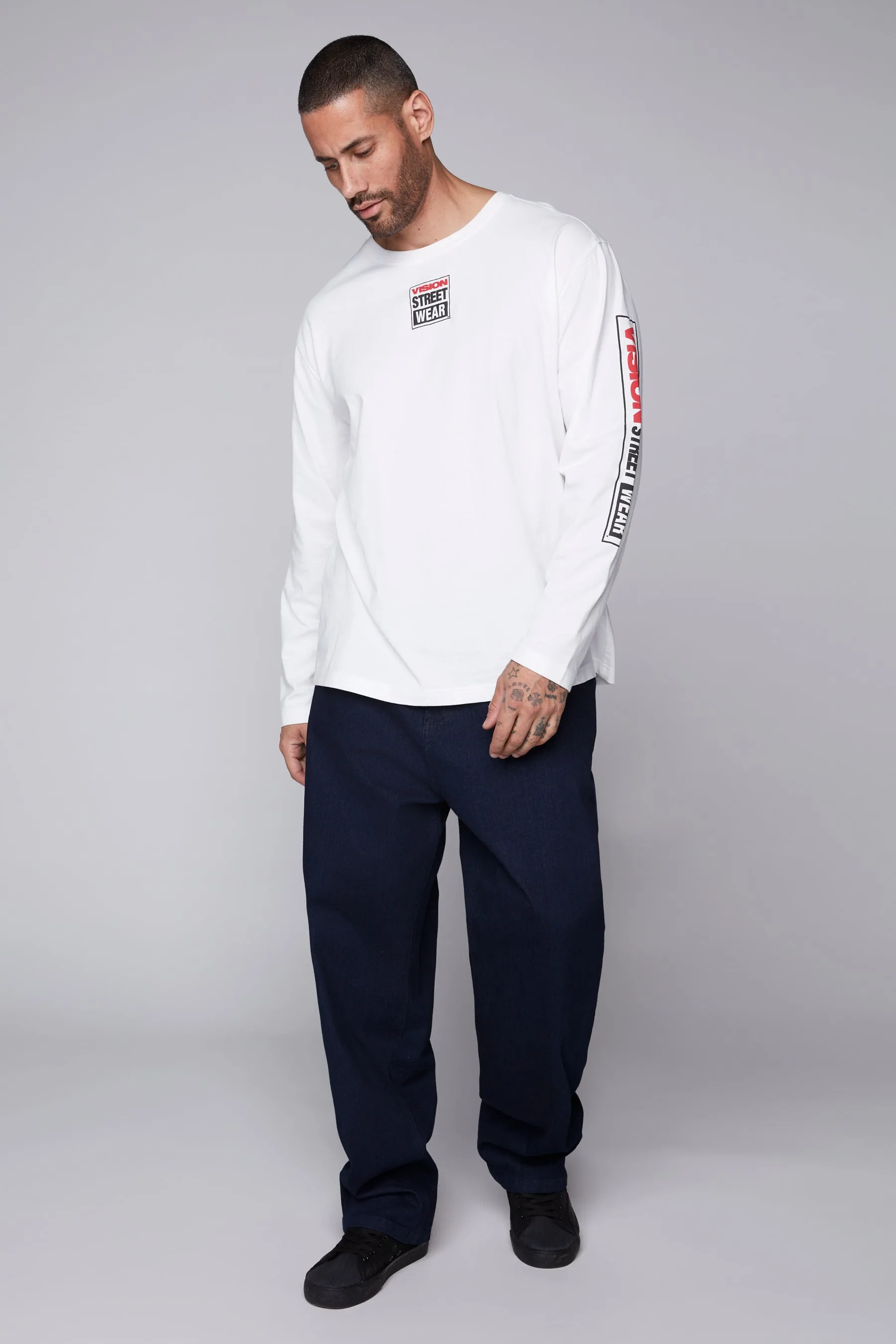 BOYCHIK - 5 Pocket Loose Fit Pant - Blue Black Denim