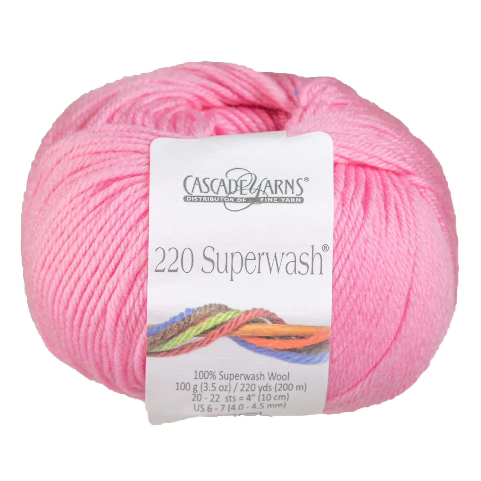 Cascade Yarns 220 Superwash Yarn - 0835 Pink Rose