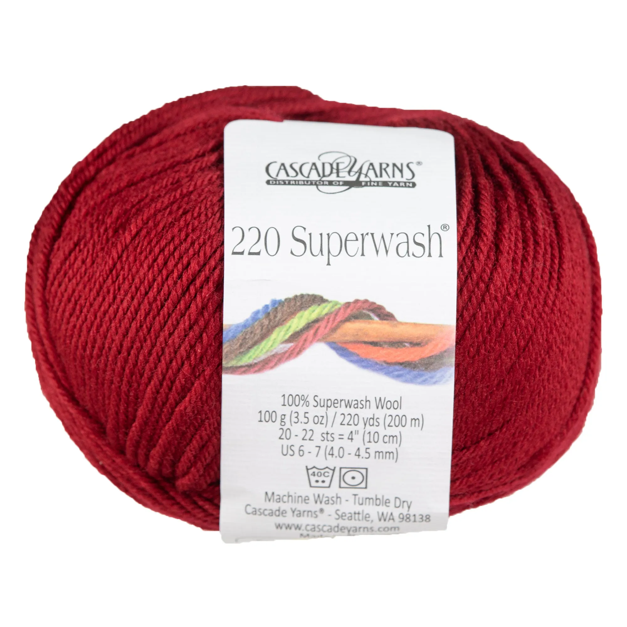 Cascade Yarns 220 Superwash Yarn - 0893 Ruby