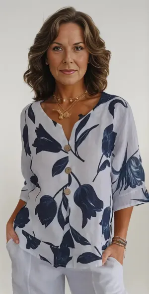 Cate | Floral Print Blouse