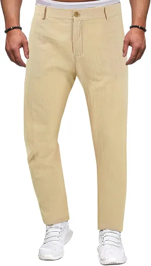 Chino Pants for Men Straight Fit Business Casual Trousers Textured Stretch Pant Office Work Slim Pants Spring Summer