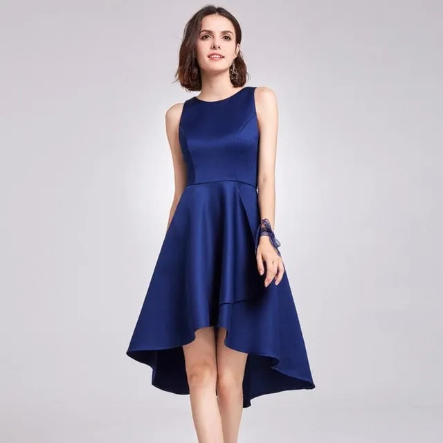 Cocktail Dresses Ever Pretty Sleeveless High Low Above Knee Asymmetrical Hem Round Neck Cocktail Wedding Party Dresses