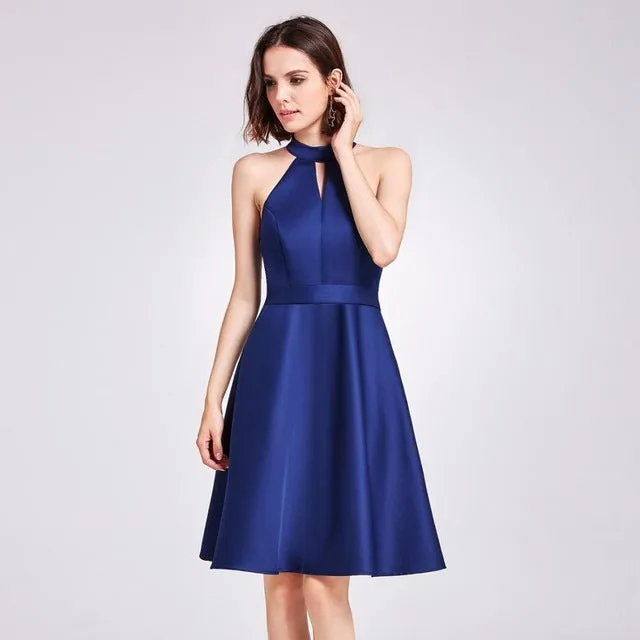 Cocktail Dresses Ever Pretty Sleeveless High Low Above Knee Asymmetrical Hem Round Neck Cocktail Wedding Party Dresses