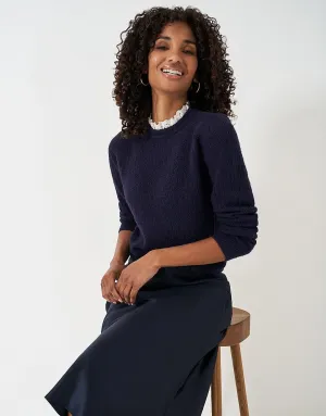 Crew Clothing Lace Trim Pointelle Jumper