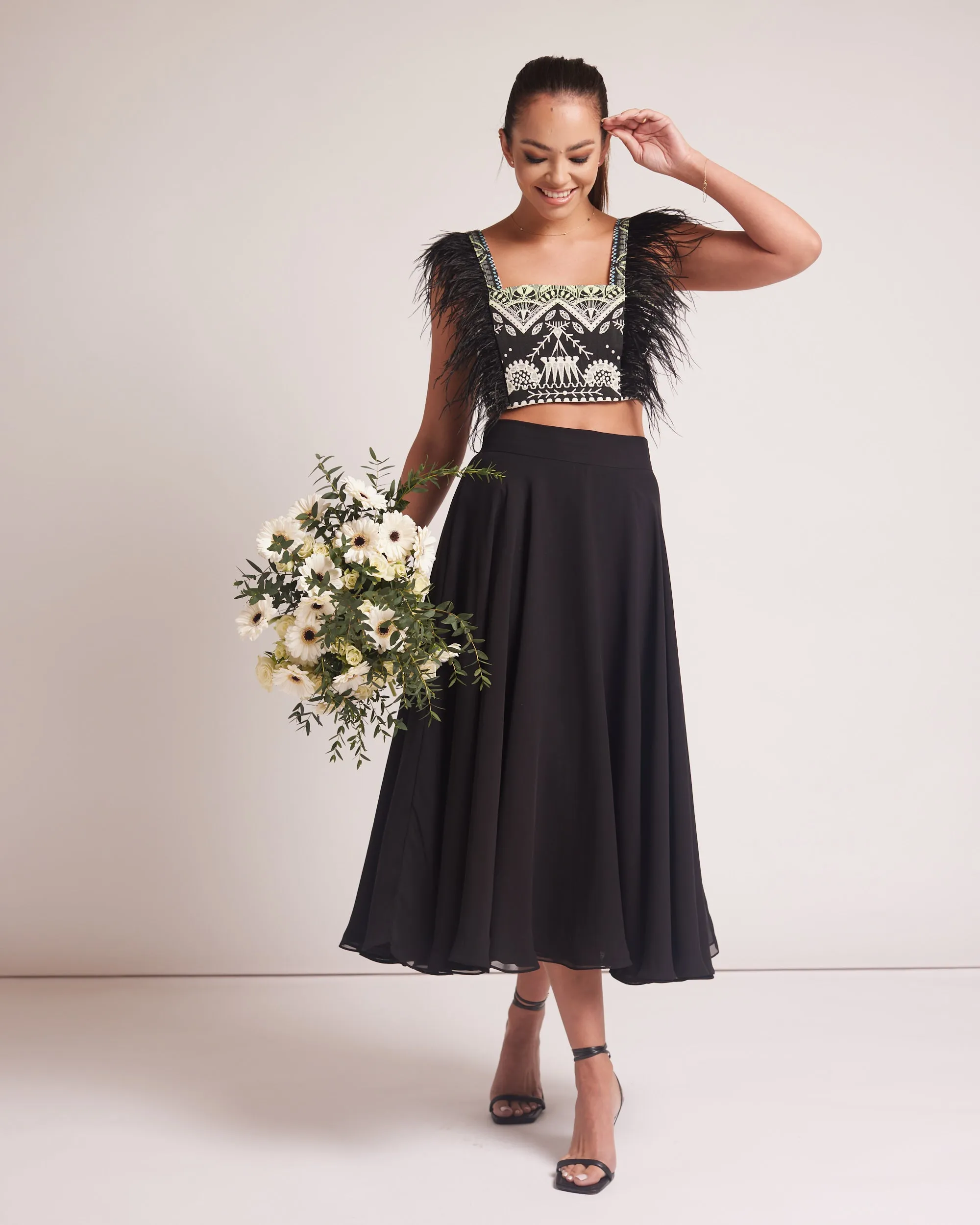 Feather Cropped Top