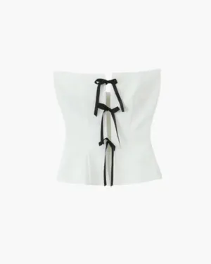 Federica – Lace-up design – Strapless bow top
