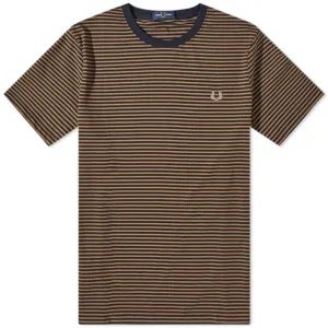 Fine Stripe T-Shirt (Shaded Stone   Navy)