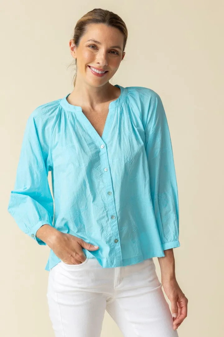 Floral Emb. Romance Shirt