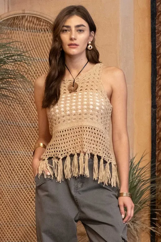 Fringe Hem Tank Top