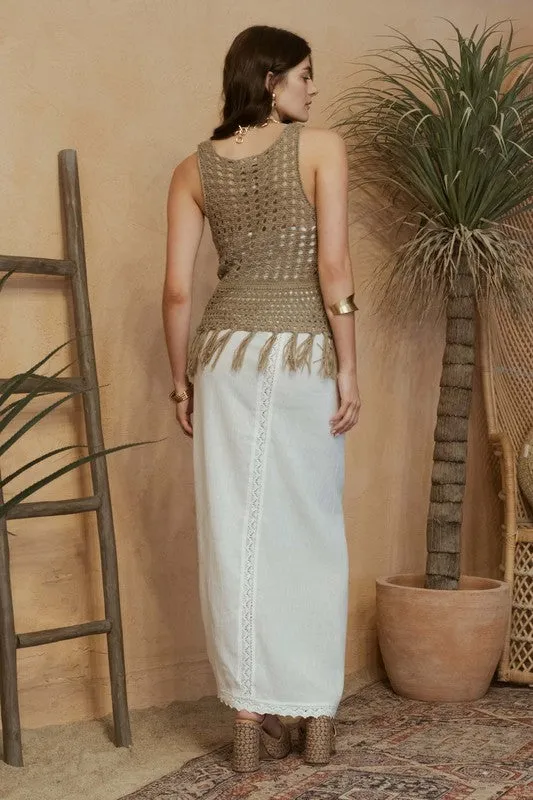 Fringe Hem Tank Top