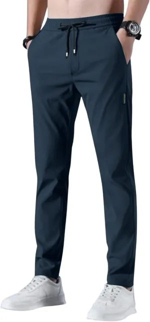 Glide Pants Men Quick Dry Breathable Work Pants Stretch Waterproof Active Hiking Lightweight Trousers with Pockets
