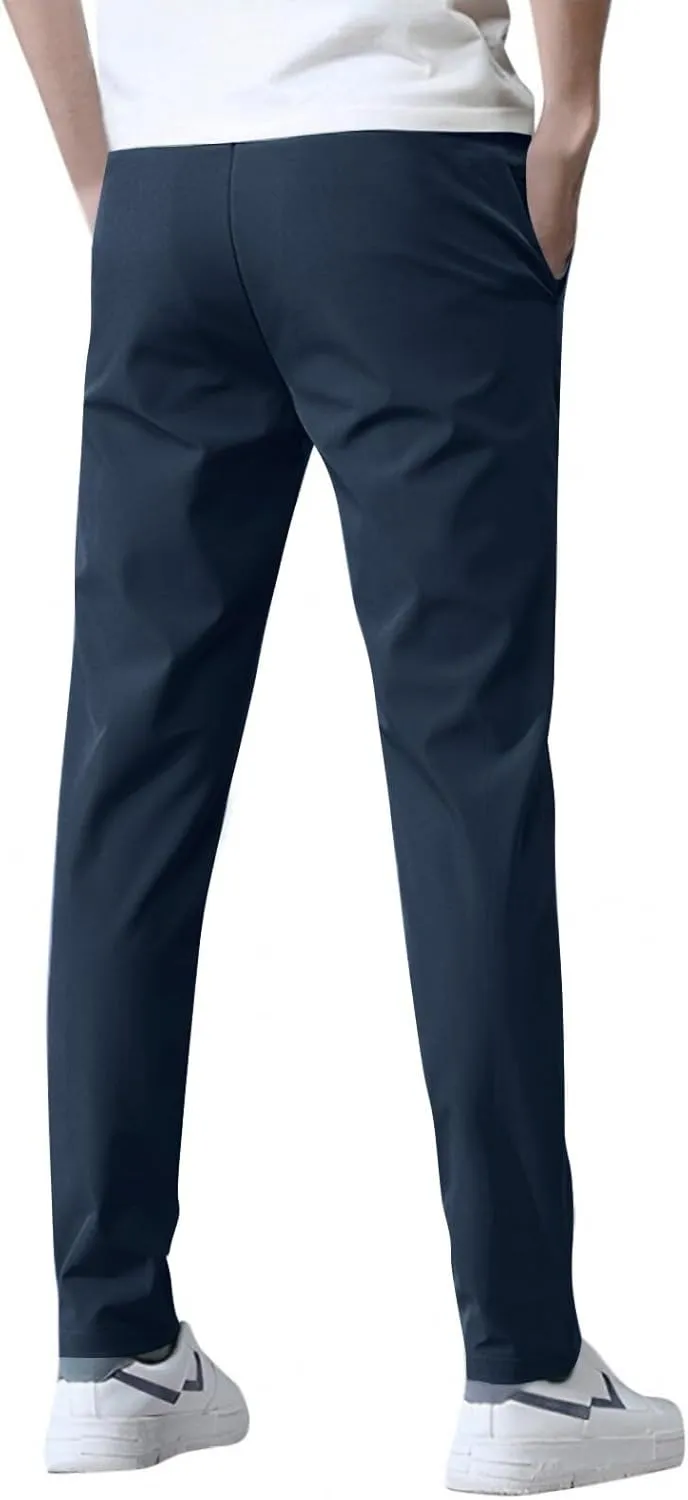 Glide Pants Men Quick Dry Breathable Work Pants Stretch Waterproof Active Hiking Lightweight Trousers with Pockets