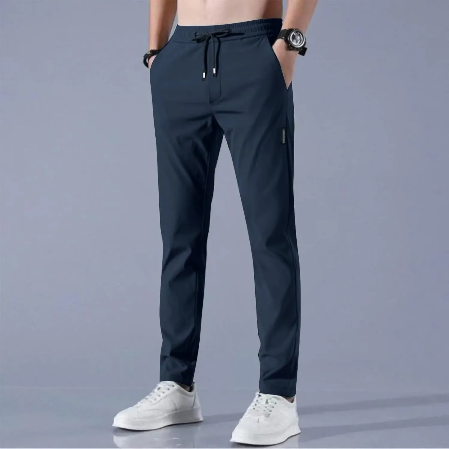 Glide Pants Men Quick Dry Breathable Work Pants Stretch Waterproof Active Hiking Lightweight Trousers with Pockets