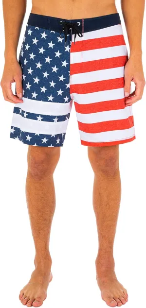 Hurley Men's Block Party 2.0 Freedom 18" Board Shorts