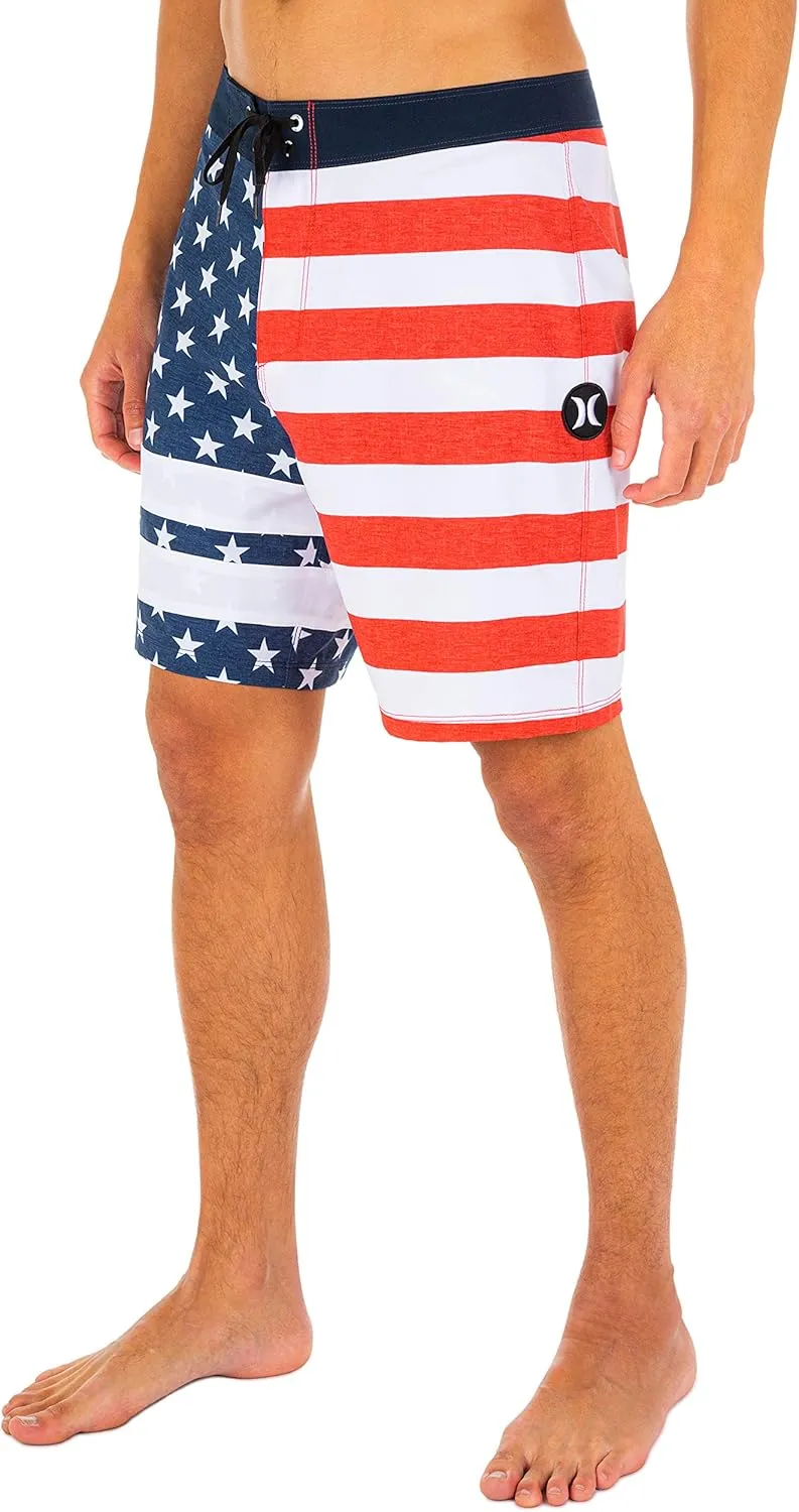 Hurley Men's Block Party 2.0 Freedom 18" Board Shorts