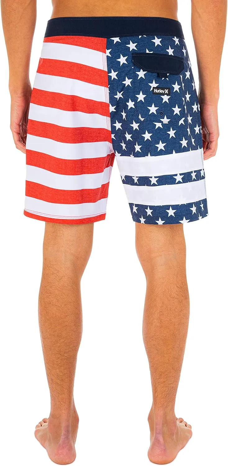 Hurley Men's Block Party 2.0 Freedom 18" Board Shorts
