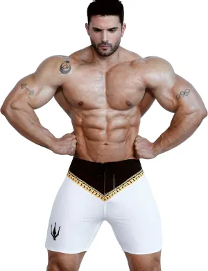IFBB 15inch Mensphysique Board-Shorts Posing Trunks Competition (Royal Black)