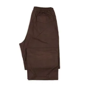 Ikeja drawstring trousers in hand-dyed cocao brown cotton