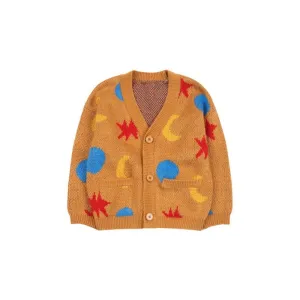 Jelly Mallow Moon Sun Jacquard Cardigan