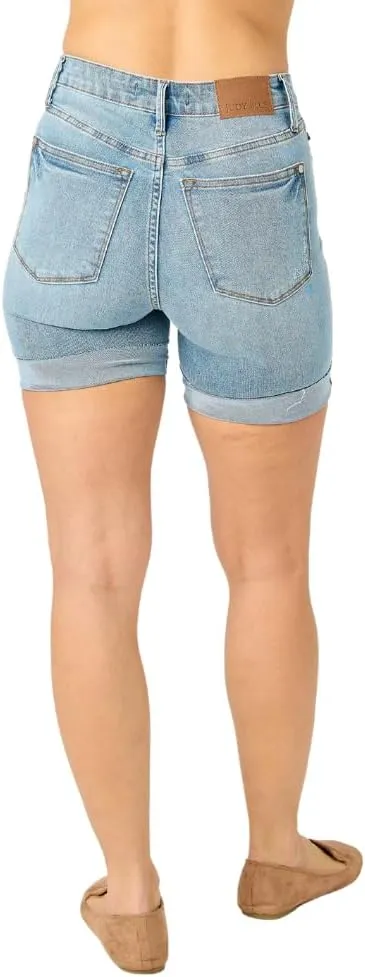 Judy Blue High Waist Tummy Control Cool Denim Shorts