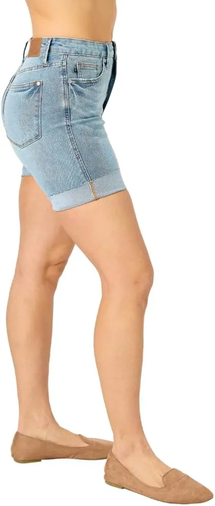 Judy Blue High Waist Tummy Control Cool Denim Shorts