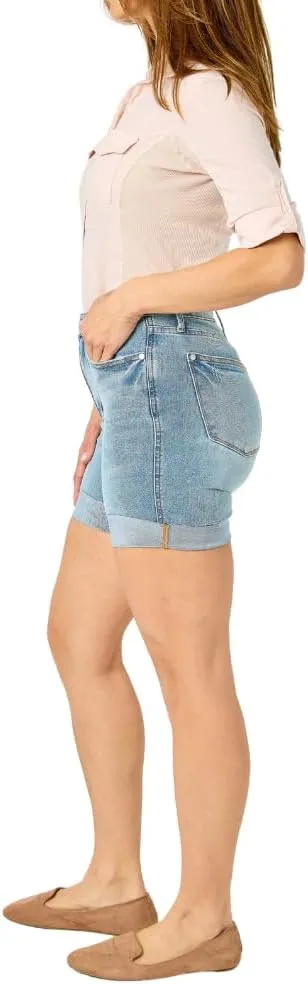 Judy Blue High Waist Tummy Control Cool Denim Shorts