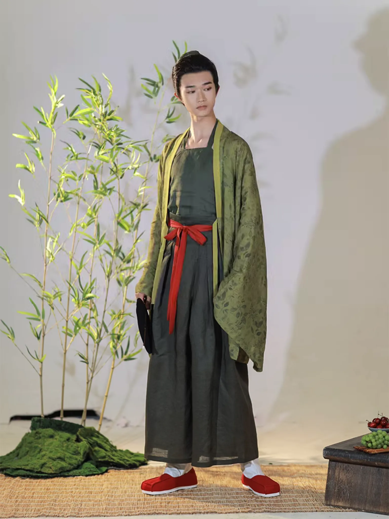 Kaidang Ku 开裆裤 Song Dynasty Men's & Unisex Ramie Plant Open-Crotch Wide Leg Trousers