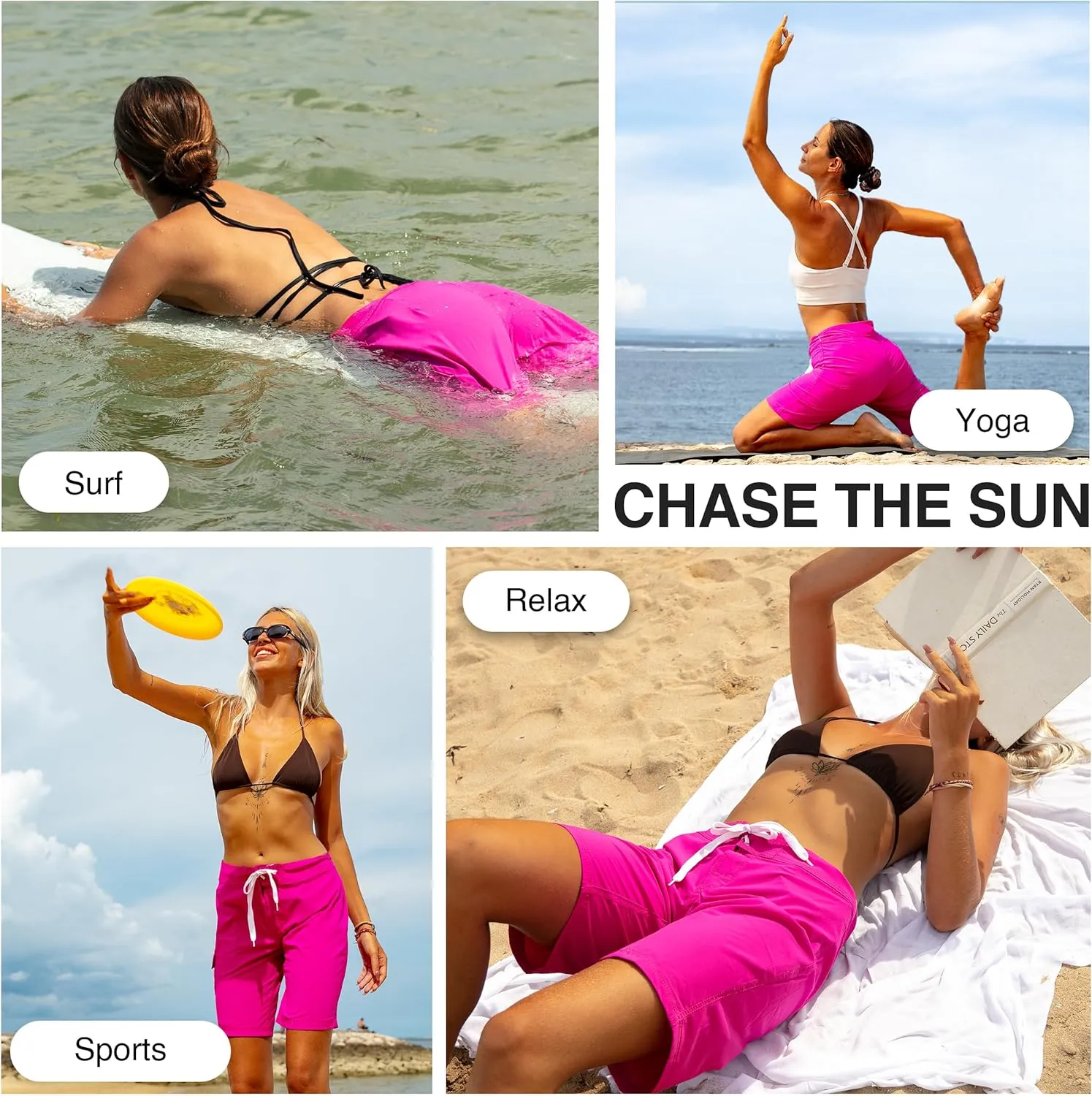 Kanu Surf Women's Marina Solid Stretch Boardshort (Reg & Plus Sizes)