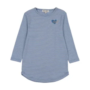 Kin   Kin Blue stripes Striped Girls long sleeve t-shirt (K230)