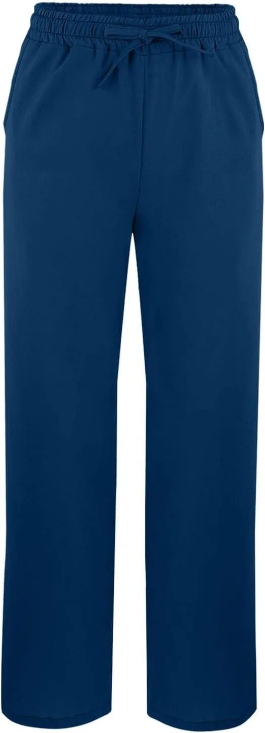 Linen Pants Women with Pockets Loose Elastic High Waisted Comfy Beach Trousers Summer Lightweight Casual Pants