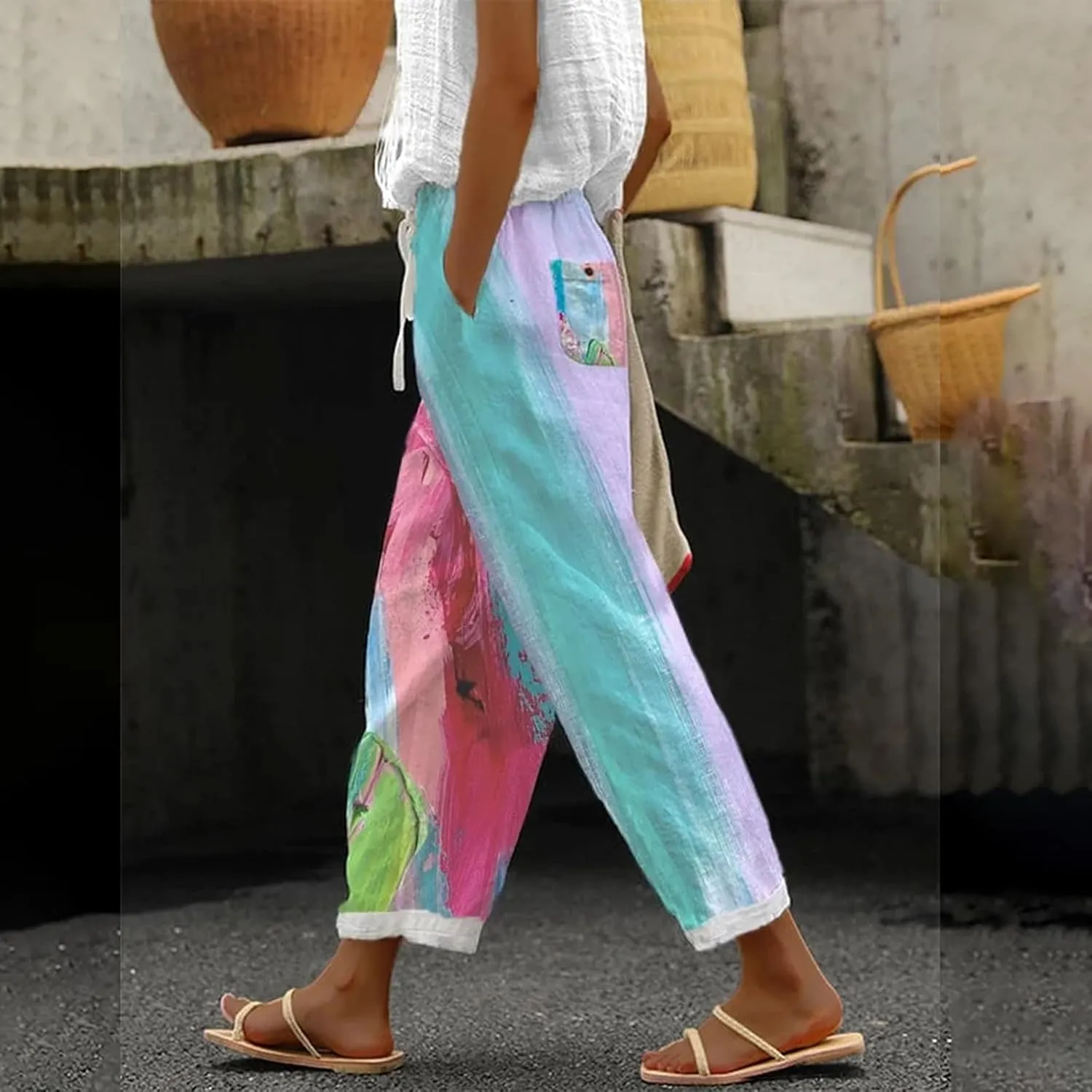 Linen Trousers for Women Womens Linen Pants Linen Blend Pants