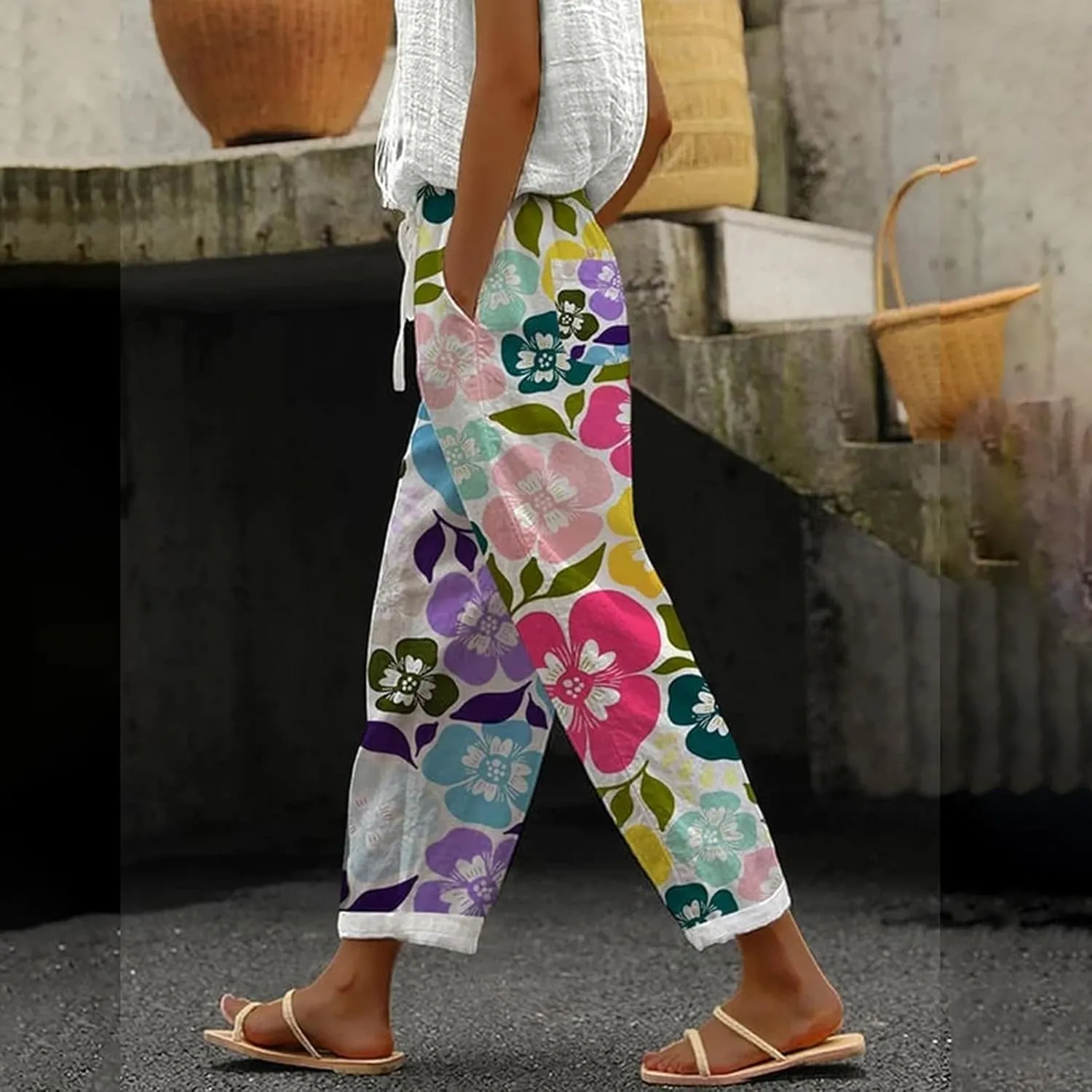 Linen Trousers for Women Womens Linen Pants Linen Blend Pants