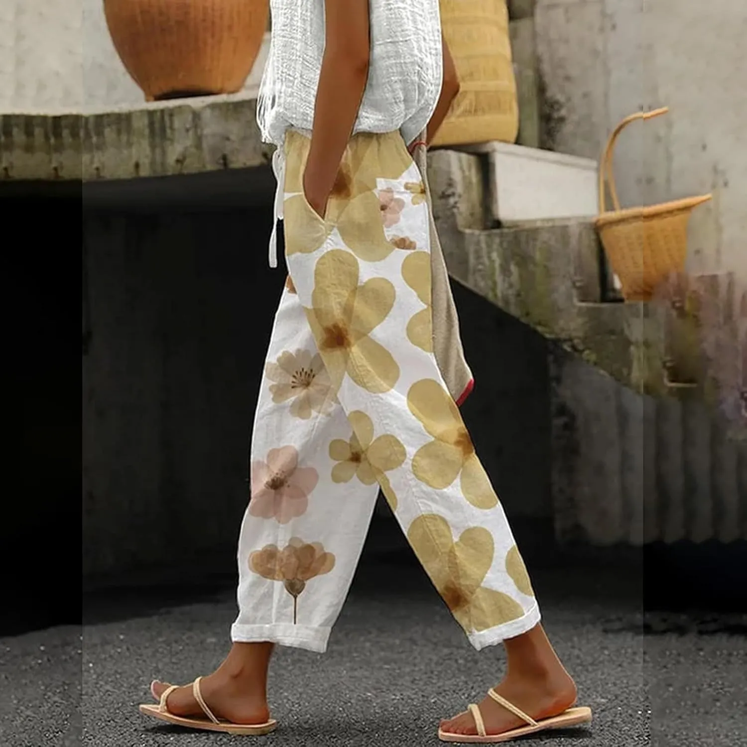 Linen Trousers for Women Womens Linen Pants Linen Blend Pants