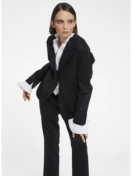 Lis Lareida Lola Cotton Trousers in Pale Mocha