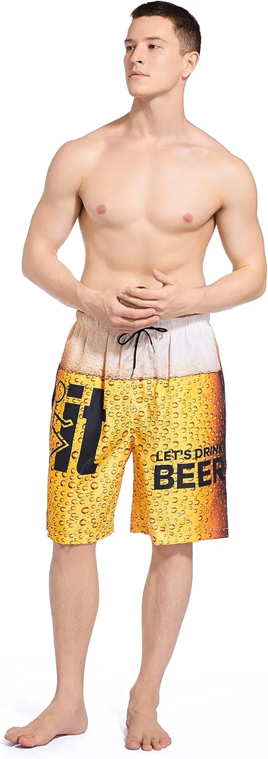 Mens Swim Trunks Swimming Shorts Quick Dry Mesh Lining Swimwear Bathing Suits Boardshorts Beach Wear Swim Suits