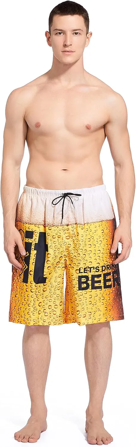 Mens Swim Trunks Swimming Shorts Quick Dry Mesh Lining Swimwear Bathing Suits Boardshorts Beach Wear Swim Suits