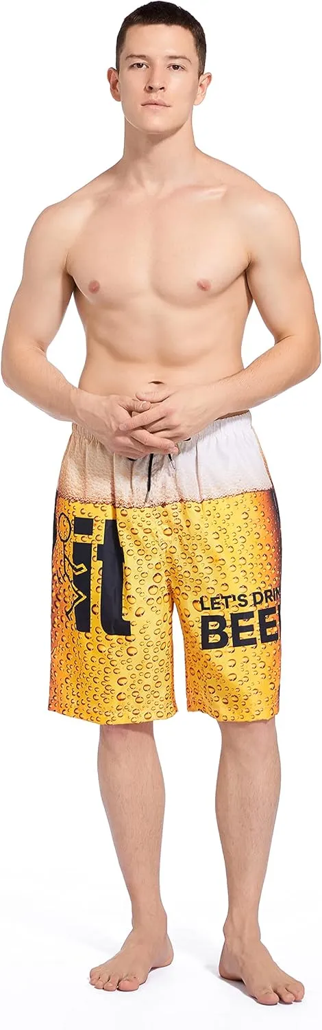 Mens Swim Trunks Swimming Shorts Quick Dry Mesh Lining Swimwear Bathing Suits Boardshorts Beach Wear Swim Suits