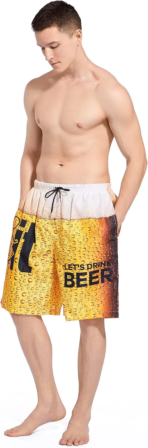 Mens Swim Trunks Swimming Shorts Quick Dry Mesh Lining Swimwear Bathing Suits Boardshorts Beach Wear Swim Suits