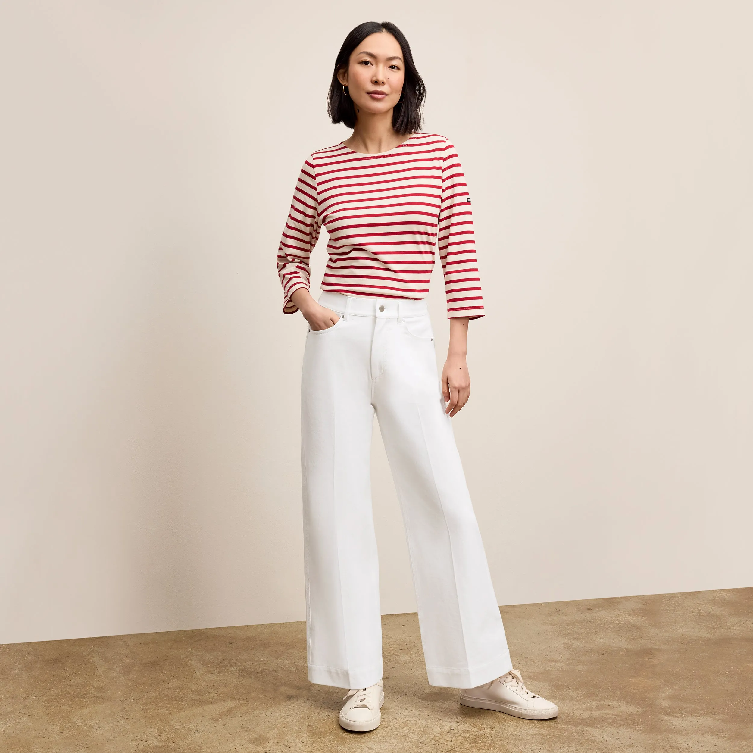 Milo Wide-Leg Jean - Eco Better Than Denim :: White