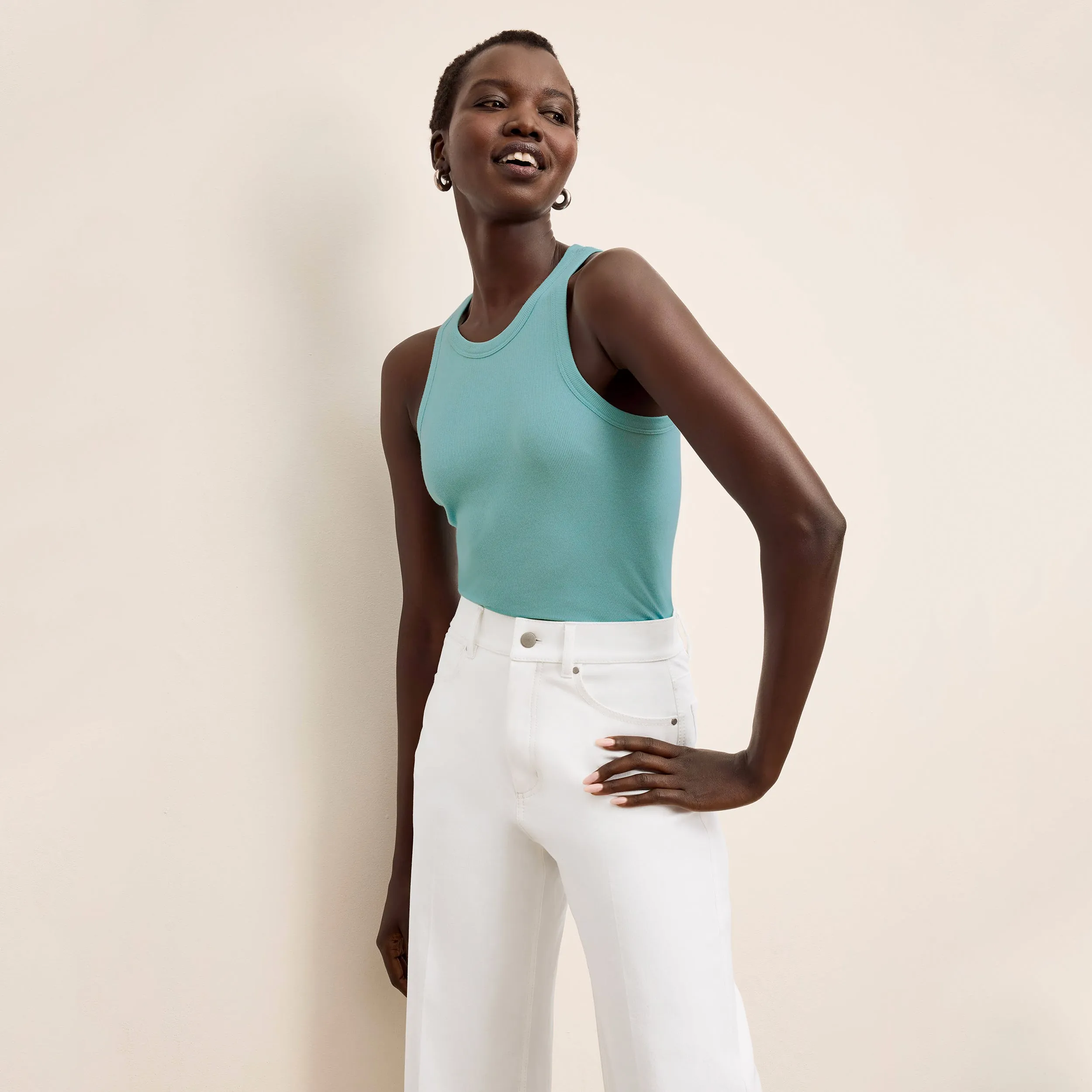 Milo Wide-Leg Jean - Eco Better Than Denim :: White