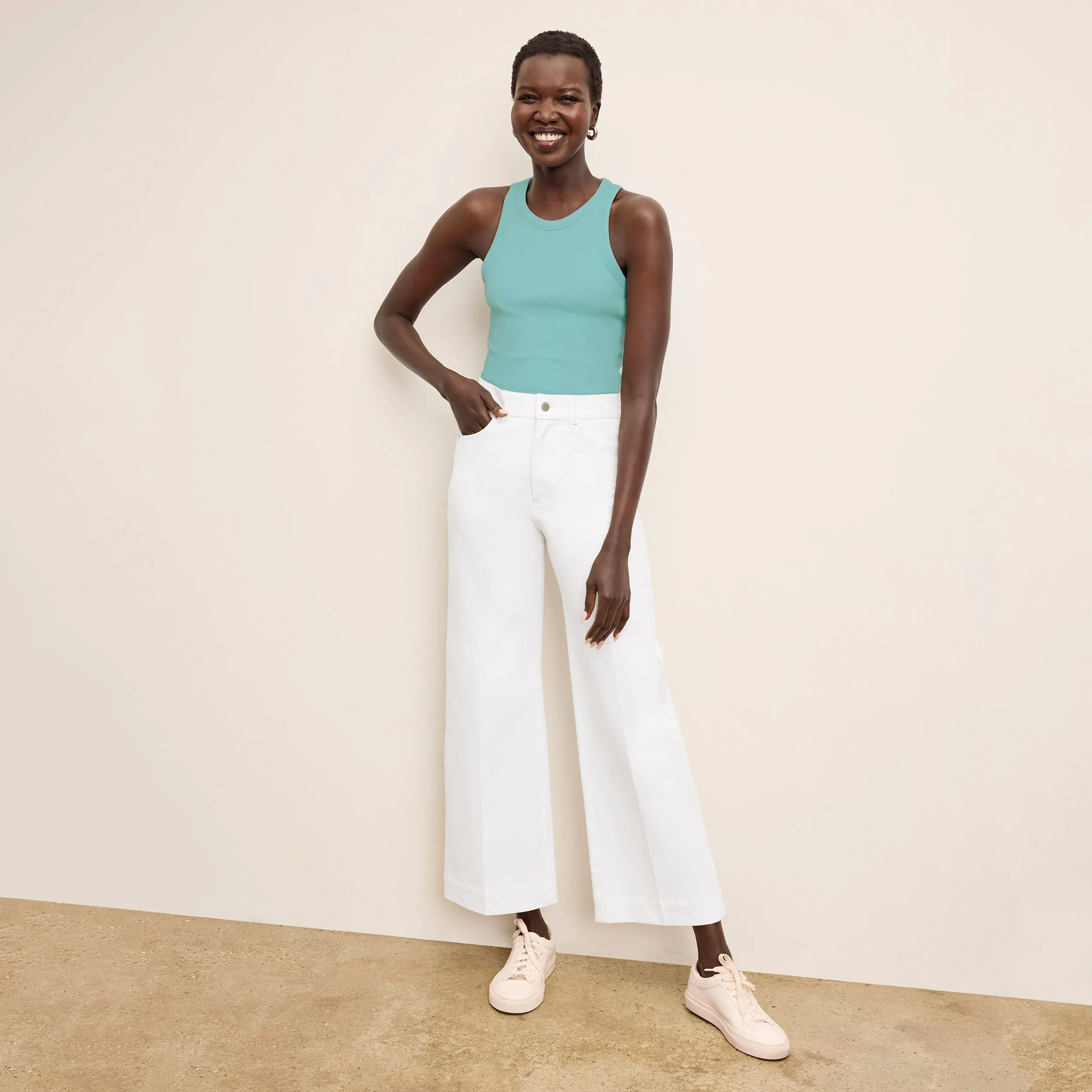 Milo Wide-Leg Jean - Eco Better Than Denim :: White