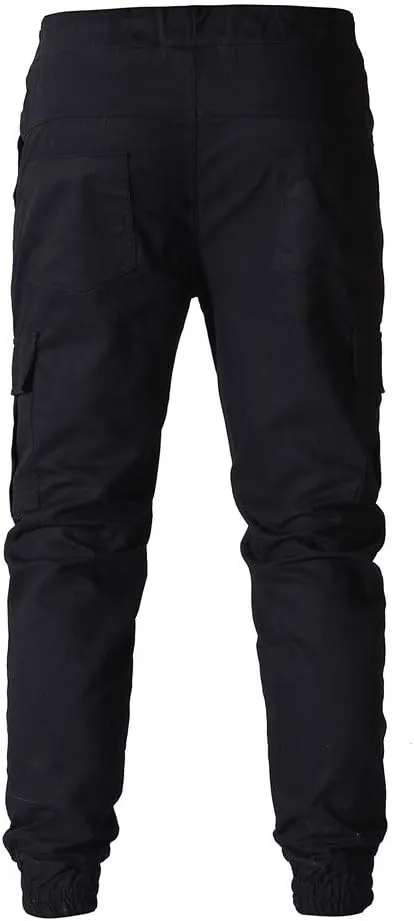 NATHGAM Fashion Mens Casual Pants Slim Fit Chino Pants Training Trousers Drawstring Jogger Pants Outdoor Cargo Pant Sweatpant